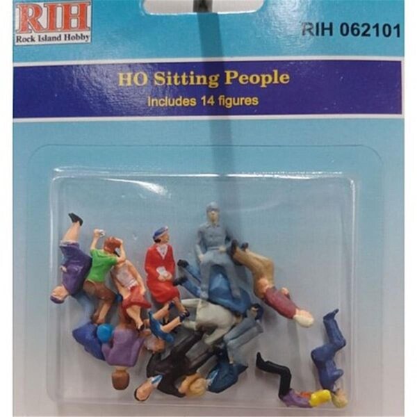 Rockisland HO Sitting People Figures, 14PK RIH062101 - main